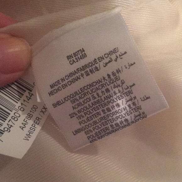 SOLd!!!!New Bcbg white textured wrap coat - Picture 6 of 6